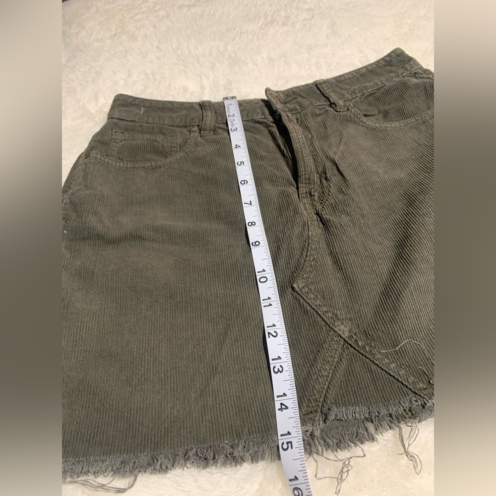 Pacsun Casual Olive Green Denim Skirt - Picture 4 of 7